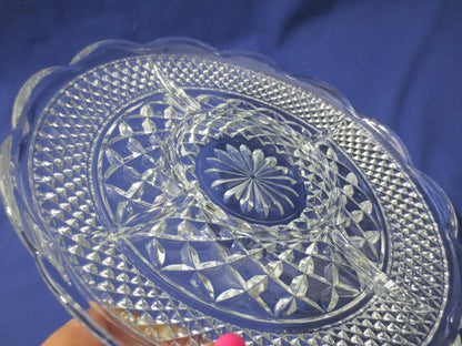 La bandeja dividida de 28 cm diametro de cristal Wexford de Anchor Hocking