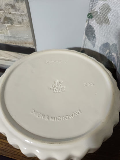 Molde para quiche vintage Pfaltzgraff, modelo 233, de 23 cm de diámetro