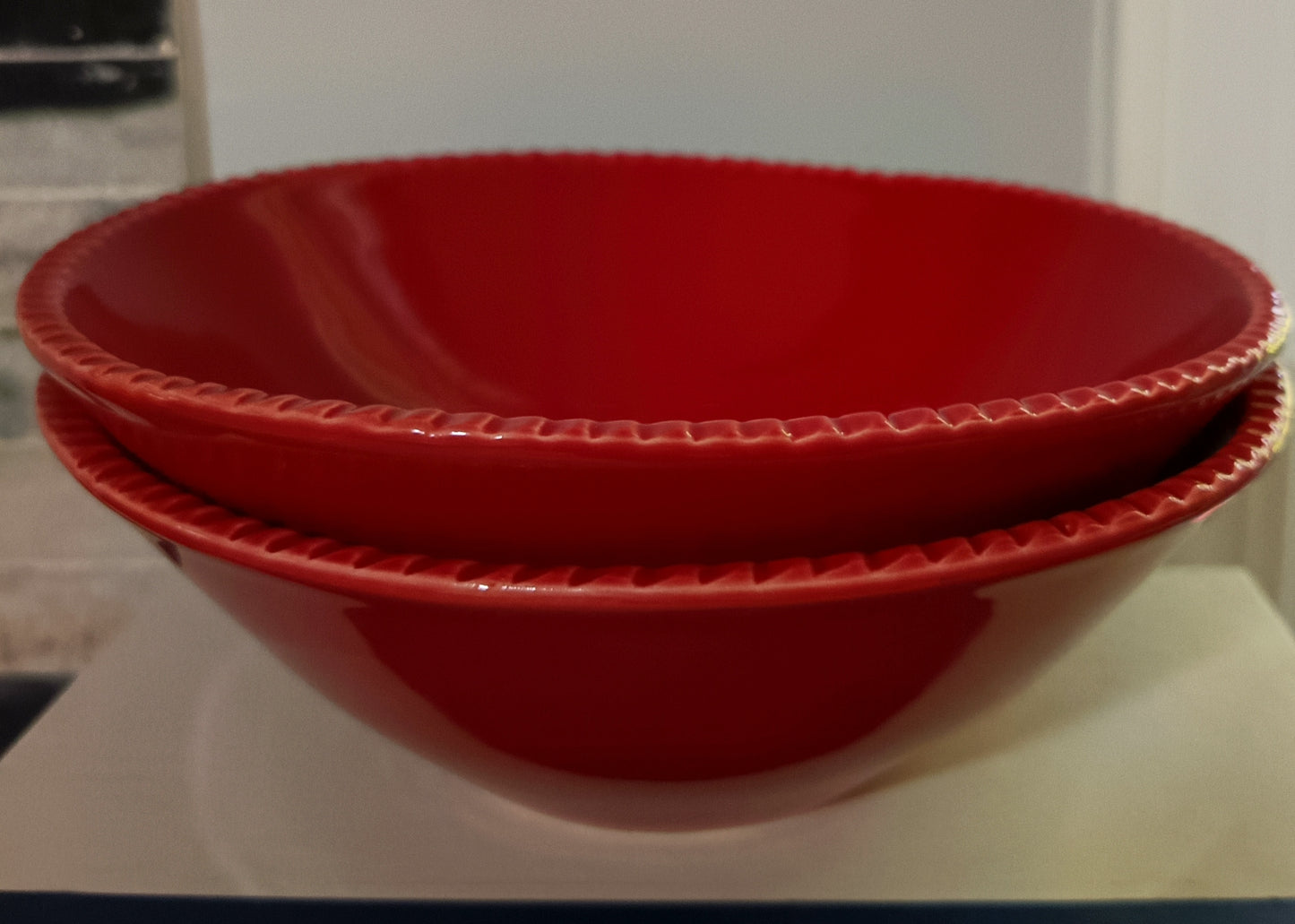 Set de 2 Bowl  de sopa Tavola Bella, color  hechos en Italia, tienen un diámetro de 20 cm y una profundidad de 12 cm.