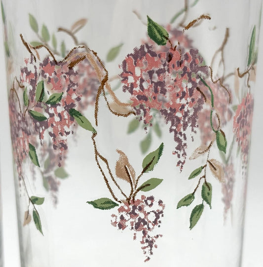 El set de 7 vasos Corelle Wisteria es ideal para el servicio de agua, capacidad 16oz.