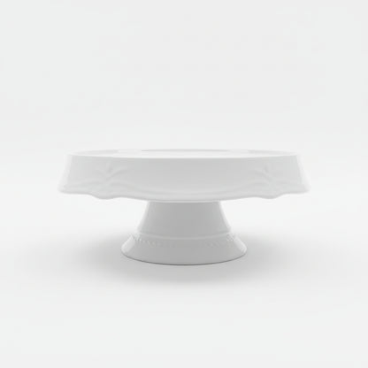 Soporte para pasteles de cerámica blanca Juliska, modelo Berry &amp; Thread Whitewash