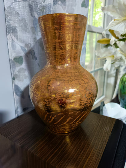 Stangl Granada Gold Vase Hand Painted Crafted vintage Trenton Studio