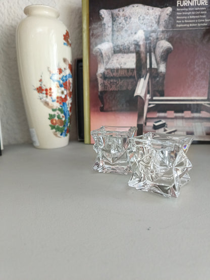 Portavelas de Cristal Set 2