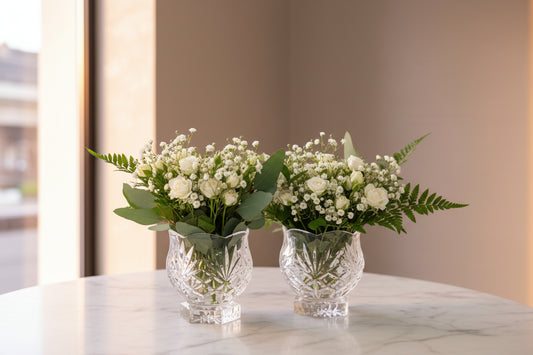 Portavelas Noritake Hampton Hall, fabricado en cristal de plomo (Set de 2)