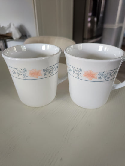 La taza de vidrio Corelle por Corning en el patrón Apricot Grove,