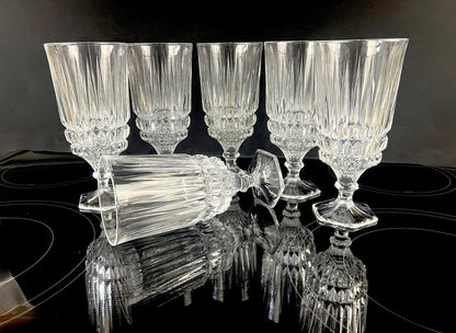 Vintage Fostoria "Heritage Clear" Crystal Goblets, Set of 4