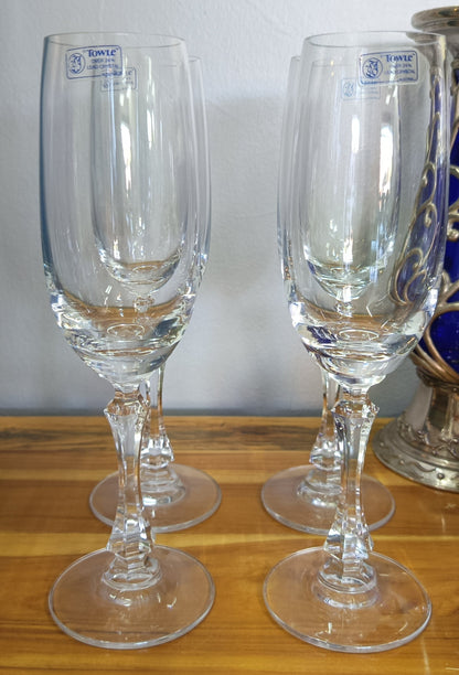 Copas de vino Towle en cristal de plomo austriaco de 24% Set de 4