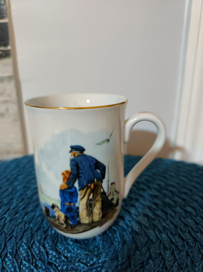 Tazas o Posillos Norman Rockwell "Memories" Vintage