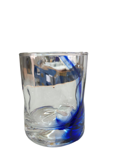 Vaso Liston Azul Set de 4