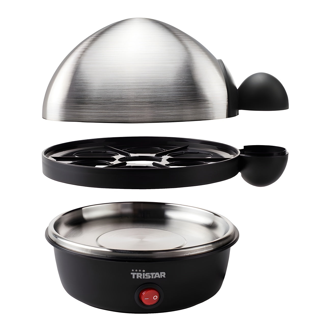 La olla  de huevos Tristar EK-3076 permite cocinar hasta 7 huevos simultáneamente, optimizando el tiempo en la cocina.