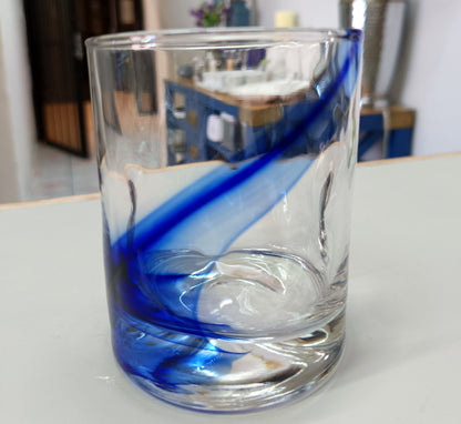 Vaso Liston Azul Set de 4
