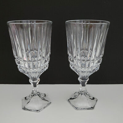 Vintage Fostoria Heritage Crystal Wine glass 6 1/8 tall Set of 4