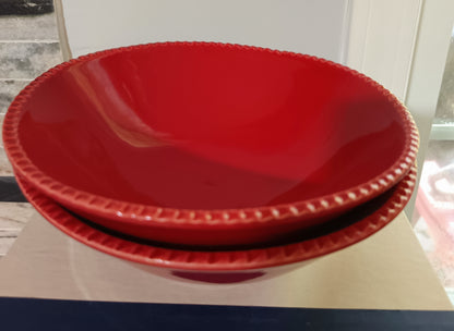 Set de 2 Bowl  de sopa Tavola Bella, color  hechos en Italia, tienen un diámetro de 20 cm y una profundidad de 12 cm.