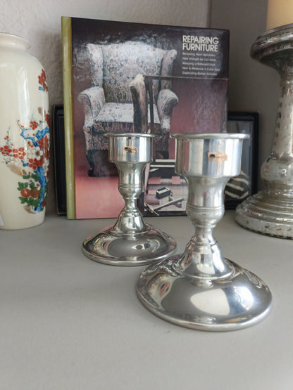 Candelero o porta velas de plata Set 2