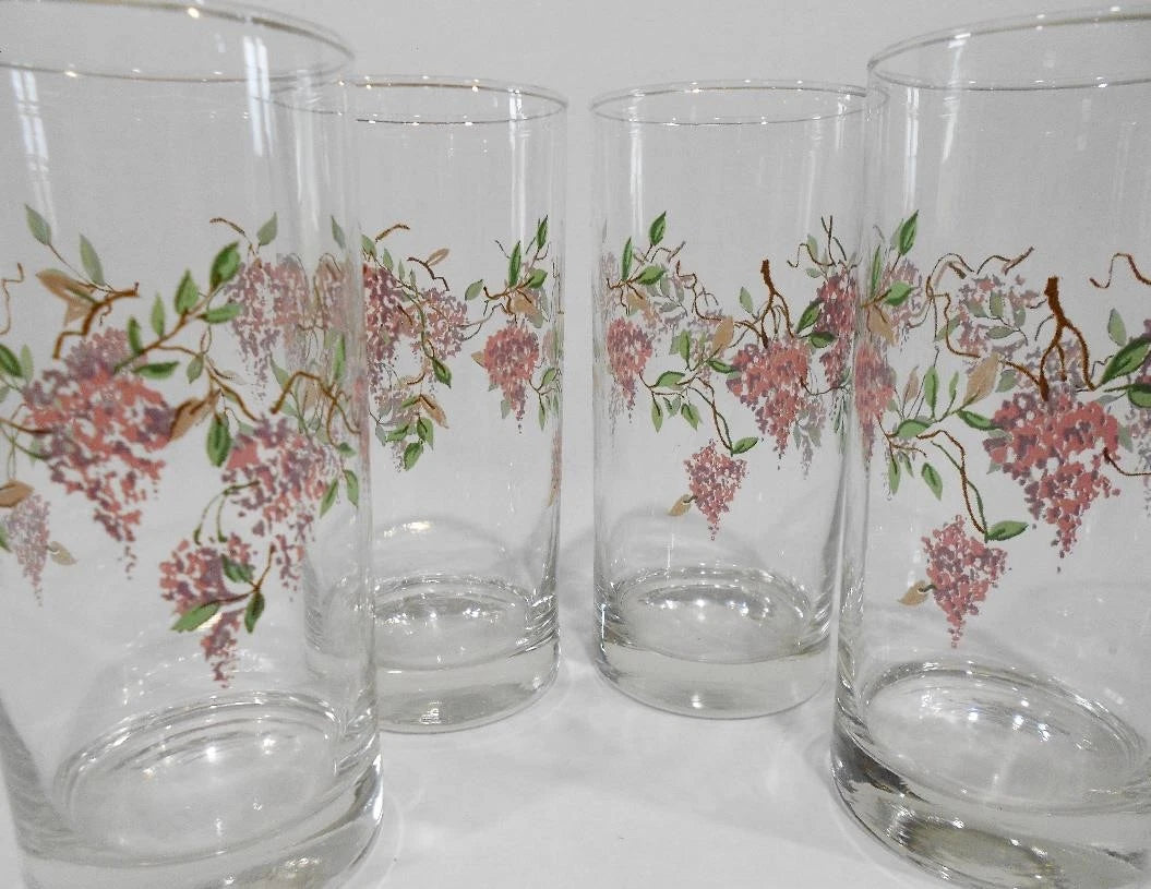 El set de 7 vasos Corelle Wisteria es ideal para el servicio de agua, capacidad 16oz.