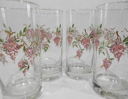 El set de 7 vasos Corelle Wisteria es ideal para el servicio de agua, capacidad 16oz.