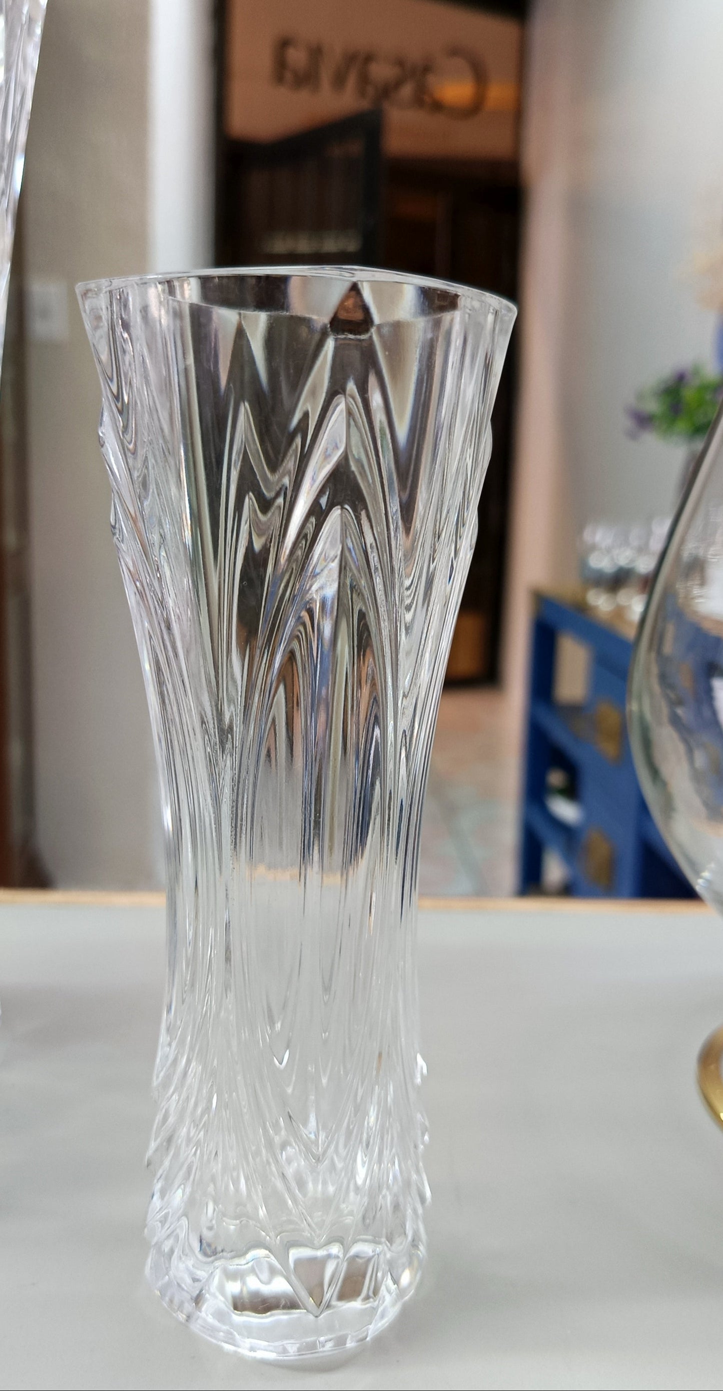 Florero de cristal genuino Cristal d'Arques con plomo