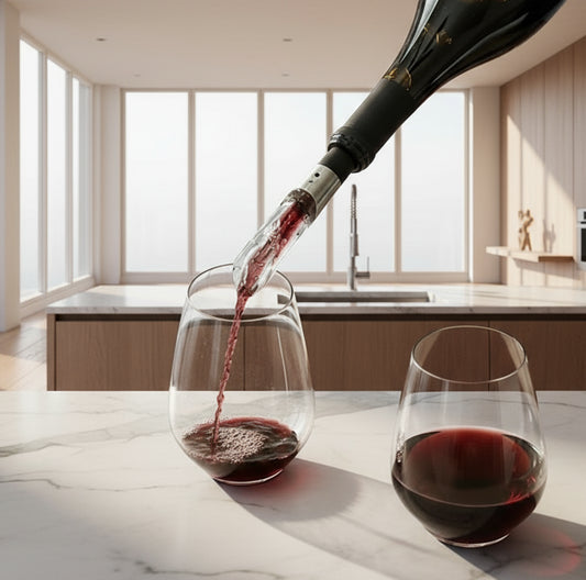 Rabbit - Set para vino que incluye aireador y sellador. Mejora el sabor y conserva la frescura de vinos y champañas. Ideal para uso personal o como regalo.